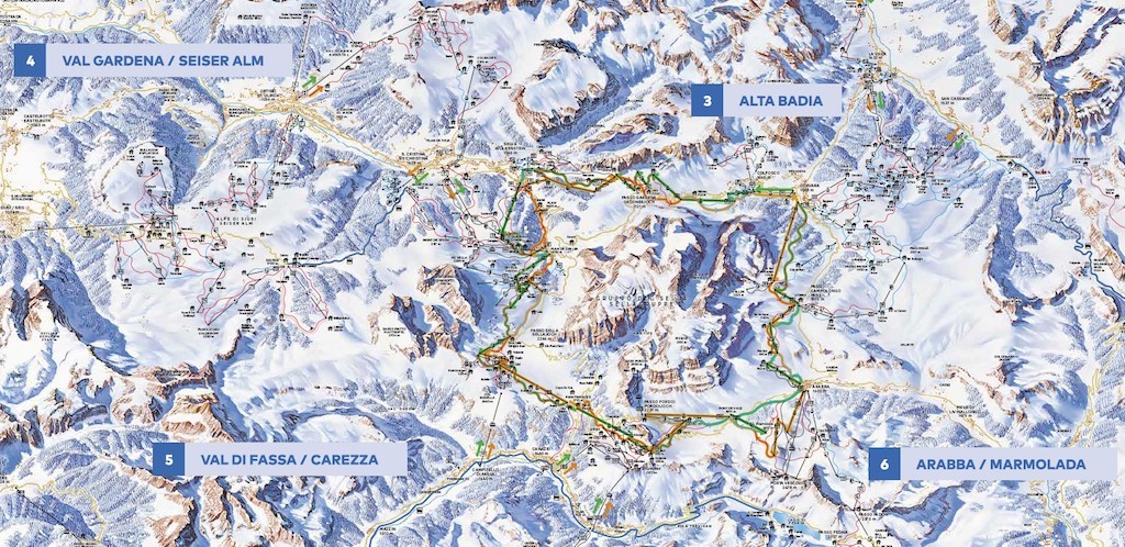 21b Sellaronda Pist Haritası Kaynak:www.dolomitisuperski.com