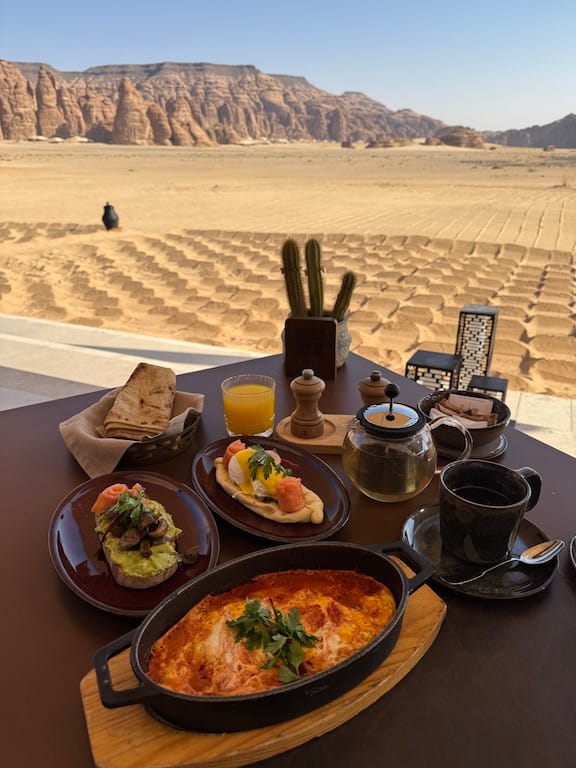Banyan Tree AlUla'da kahvaltı