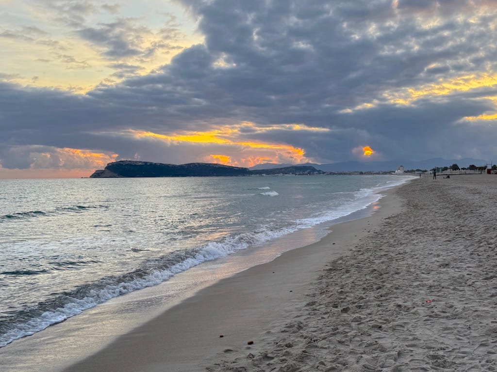 Poetto'da gün batımı