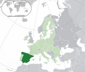 İspanya harita Kaynak:Wikipedia (NuclearVacuum - This vector image includes elements that have been taken or adapted from this file:, CC BY-SA 3.0, https://commons.wikimedia.org/w/index.php?curid=8097690)