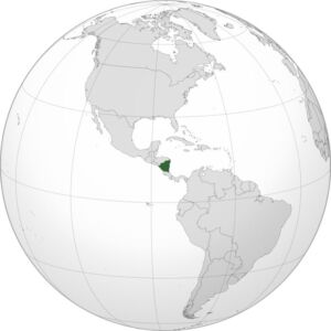 Nikaragua harita Kaynak:Wikipedia (By Addicted04 - This W3C-unspecified vector image was created with Inkscape ., CC BY-SA 3.0, https://commons.wikimedia.org/w/index.php?curid=17629574)